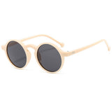 ROUND FRAME TINTED LENS FASHION GLASSES UNISEX_CWASG0286