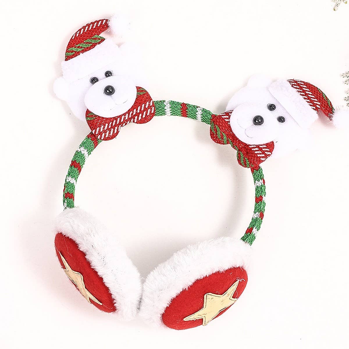 CHRISTMAS DECORATIONS CARTOON EARMUFFS HAIRPIN_CWAHA3378