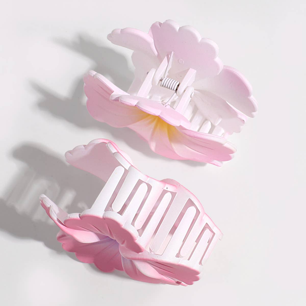 SWEET CANDY COLORED CURLING HEART FLOWER CLIP_CWAHA2258