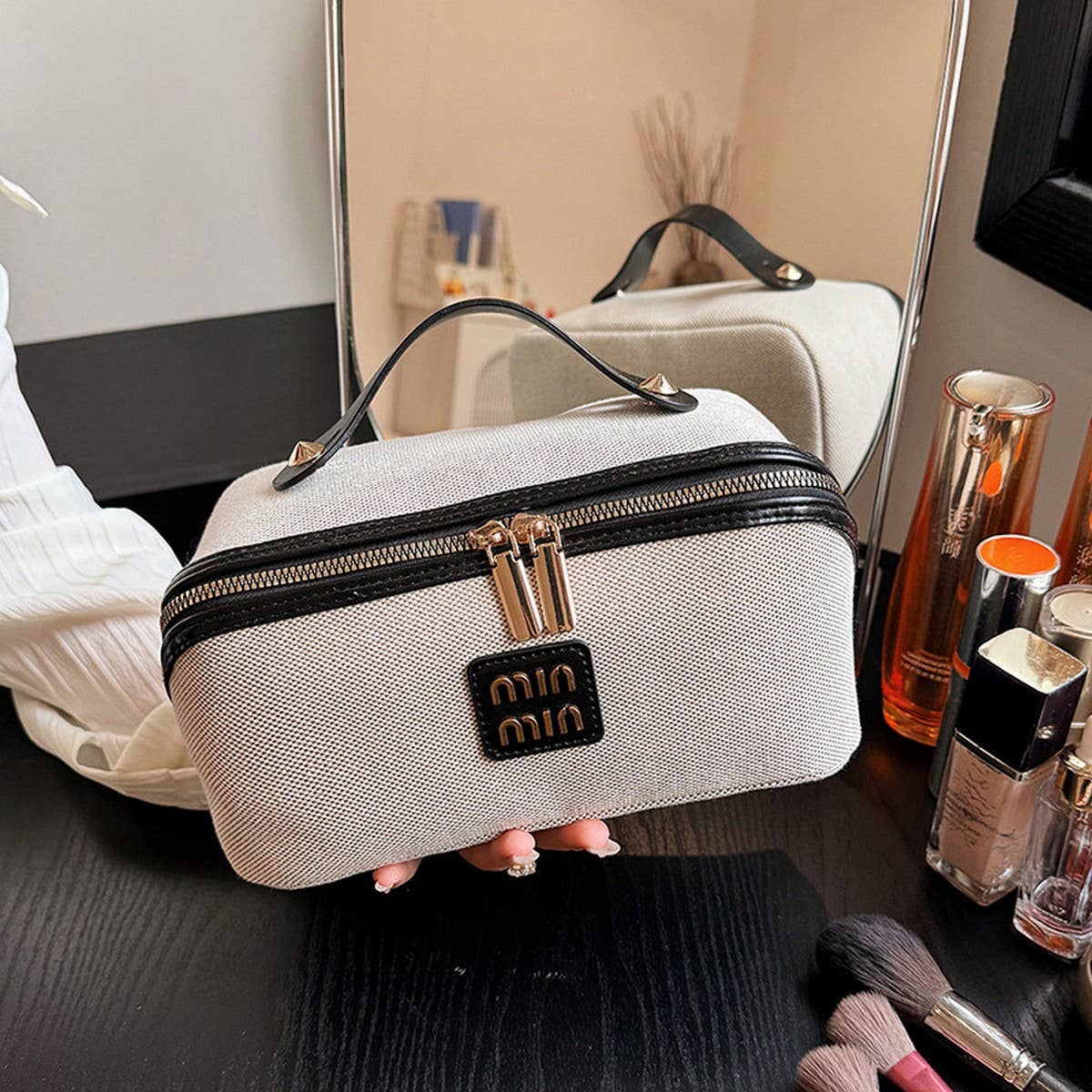 NEW FASHION RETRO HIGH END STORAGE COSMETIC BAG_CWAB4366