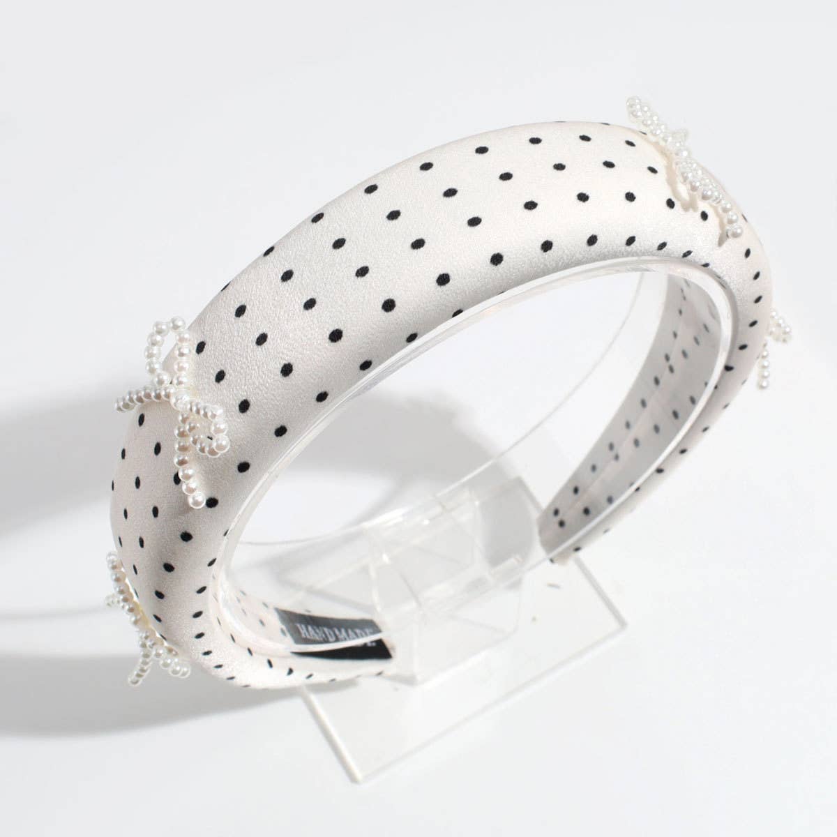 FASHIONABLE AND SIMPLE PEARL BOW DOT HEADBAND_CWAHA2248