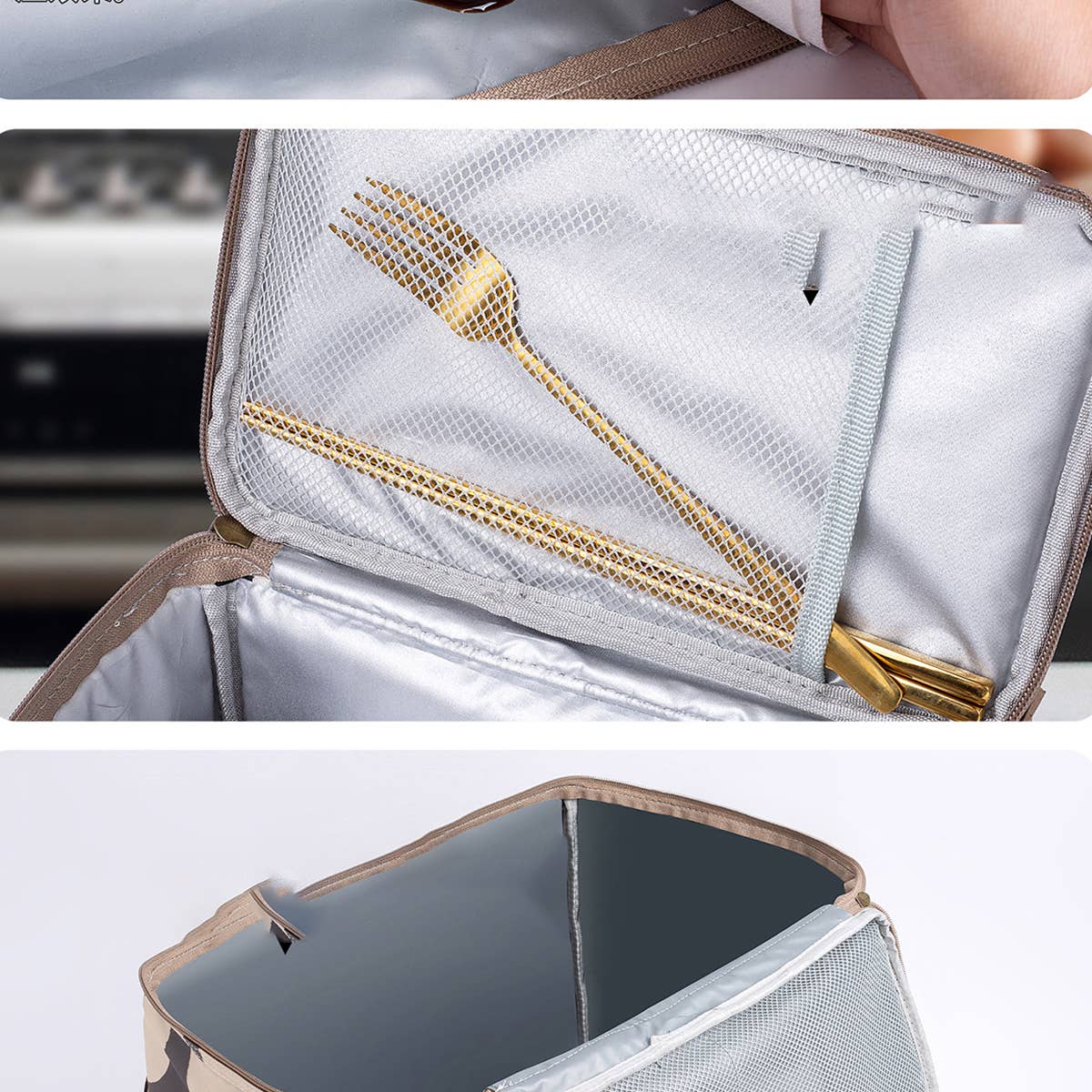 OUTDOOR MULTIFUNCTIONAL INSULATED HANDBAG BENTO BAG_CWAB1724