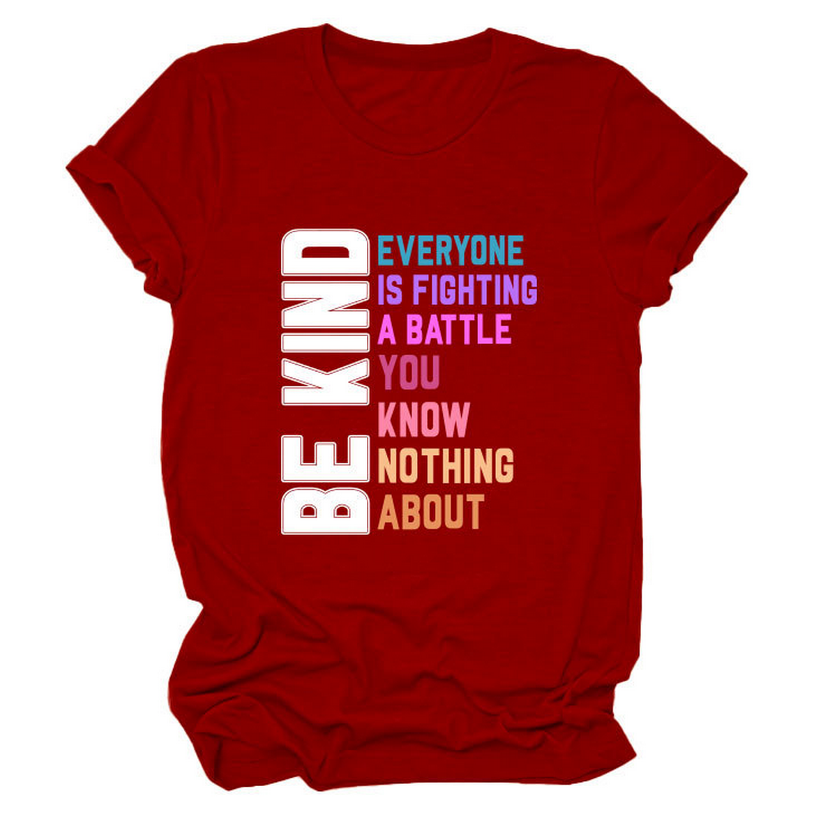 Trendy Womens Tee With Kindness Slogan