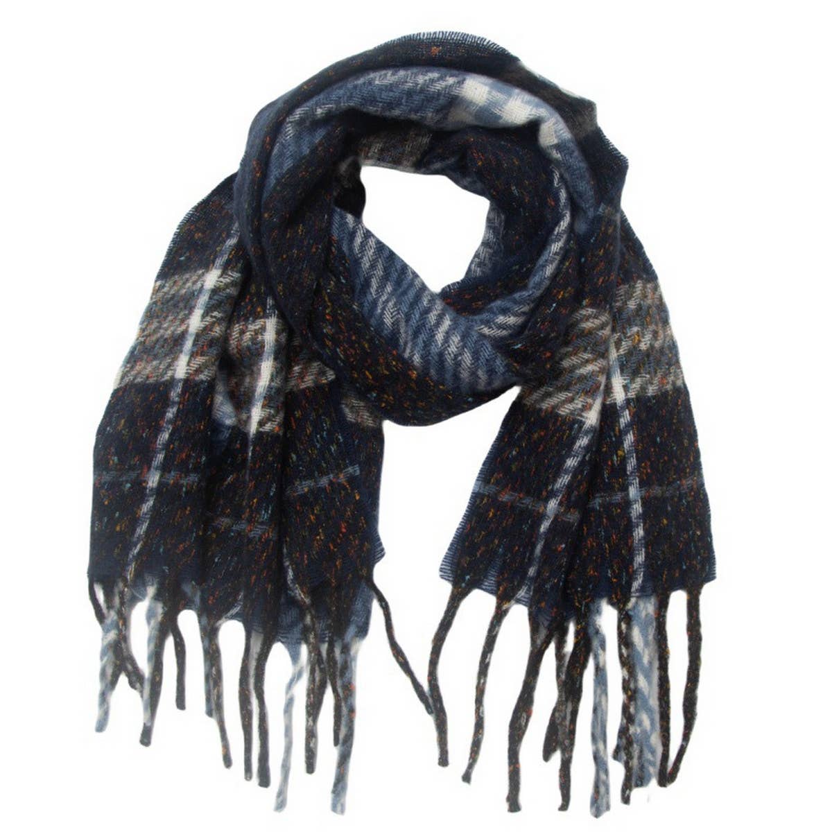NEW TASSEL CHECKERED SCARF FOR FALL WINTER_CWASC0869