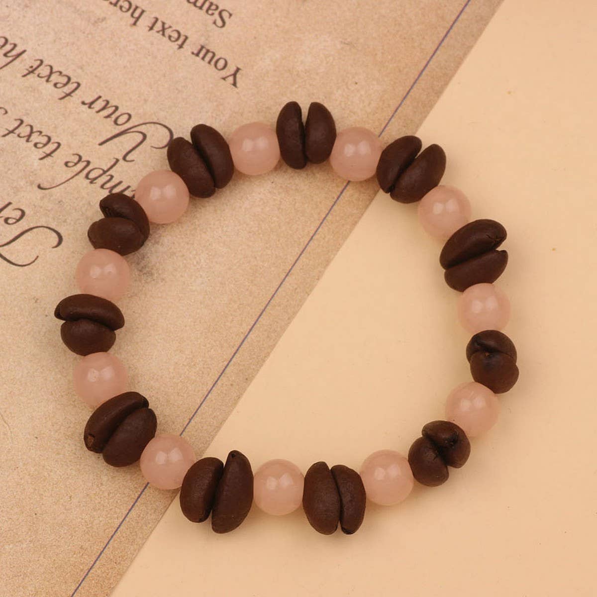 CREATIVE CARTOON HANDMADE COFFEE BEAN BRACELET_CWAJE3963