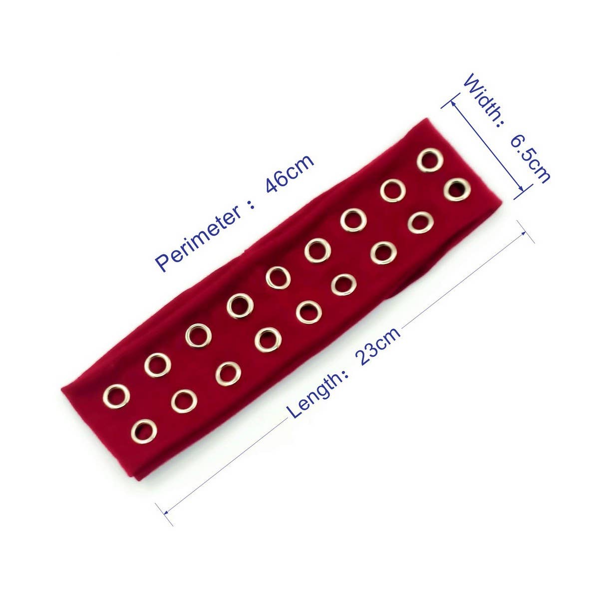 ELASTIC FABRIC WITH EYELETS PUNK HEADWRAP_CWAHA6306