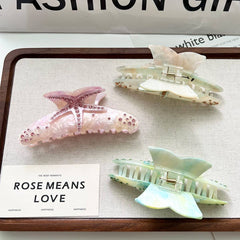 RHINESTONE STARFISH HAIR CLAW SWEET ACETATE CLIP_CWAHA6018