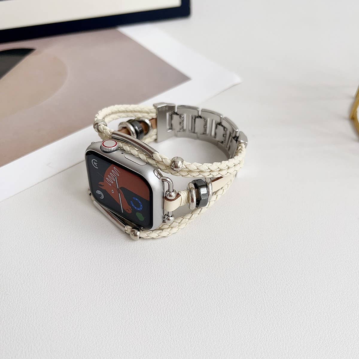 Bohemian Style Iwatch9 Genuine Leatherven Strap_Cwww0067