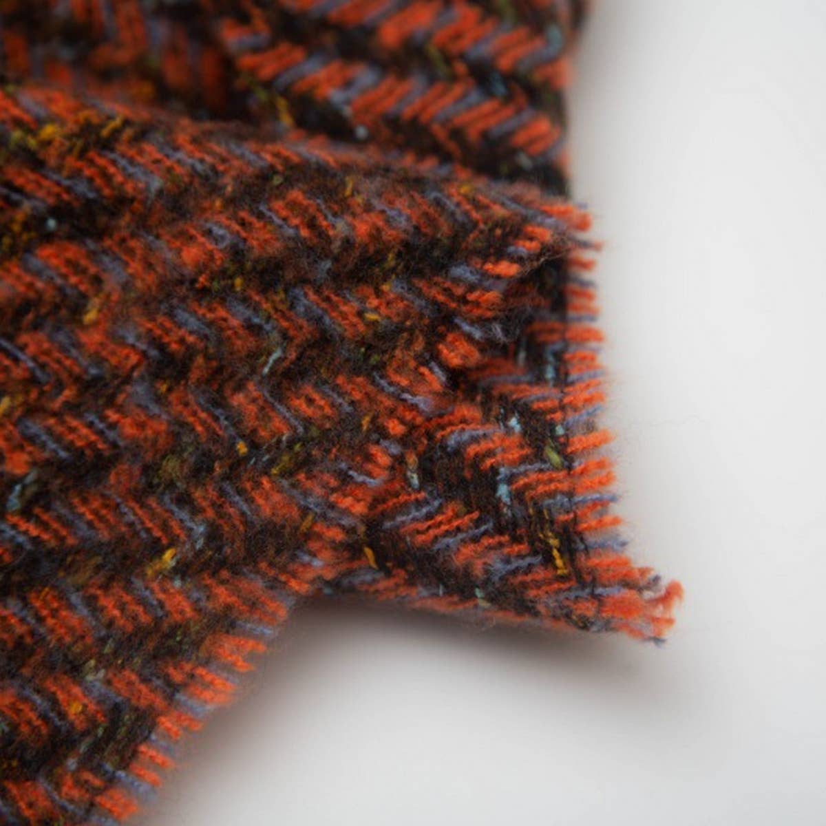 FRINGE PATCHWORK SCARF UNISEX WINTER SHAWL WRAP_CWASC0873