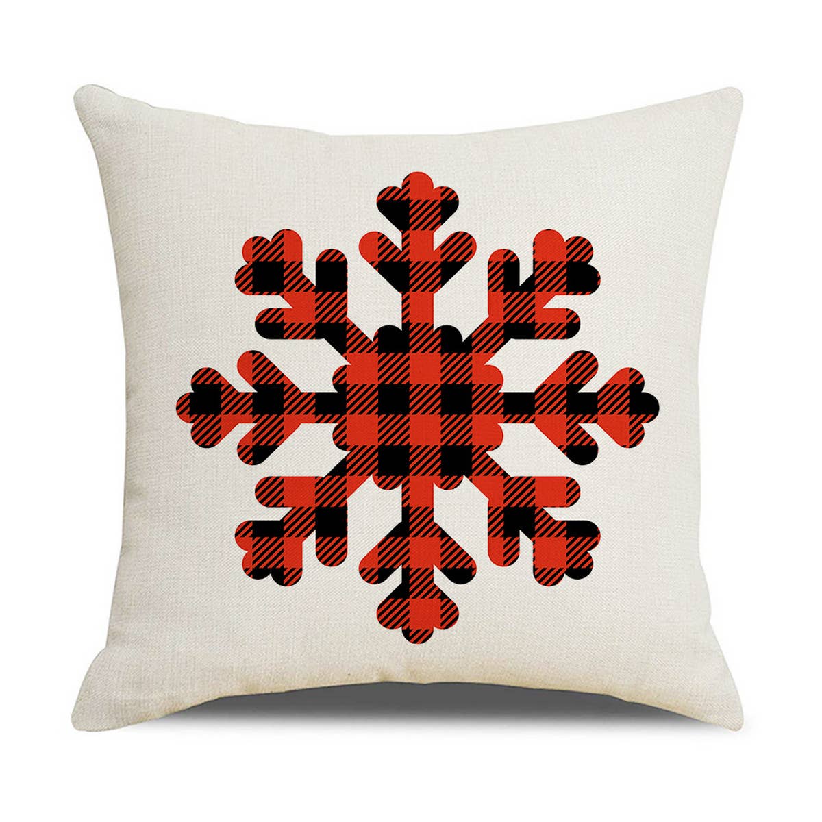 CHRISTMAS PLAID SNOWFLAKE PILLOWCASE_CWMM1403