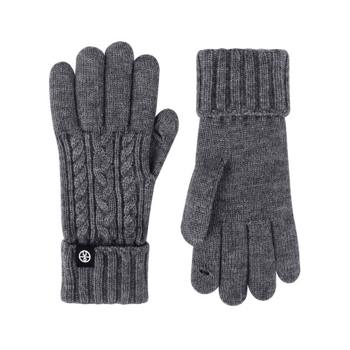 CONTRAST COLOR WOOL KNITTED JACQUARD WARM GLOVES_CWMM2879