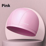 Unisex Silicone Swim Cap For Long Hair Ears_Cwmm6701