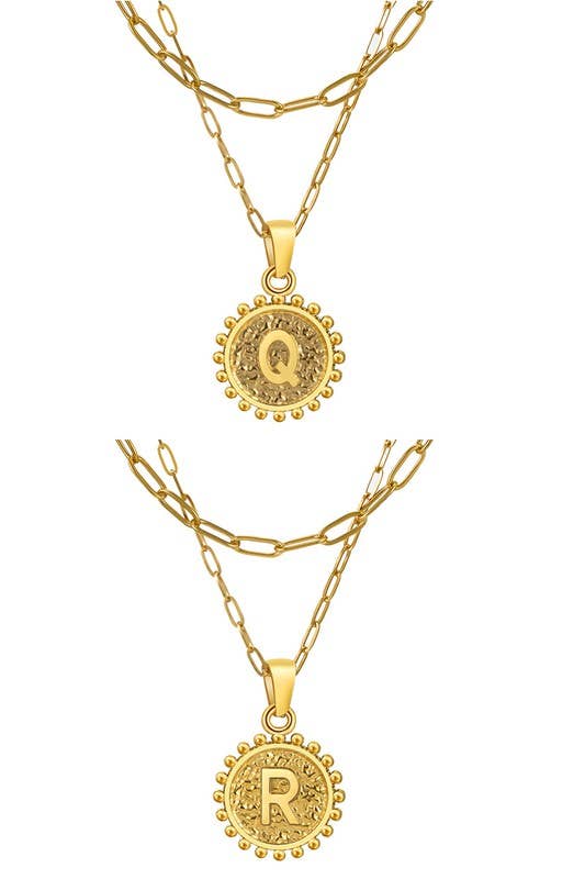 DOUBLE CHAIN INITIALS PENDANT NECKLACE_CWAJE106_B20621