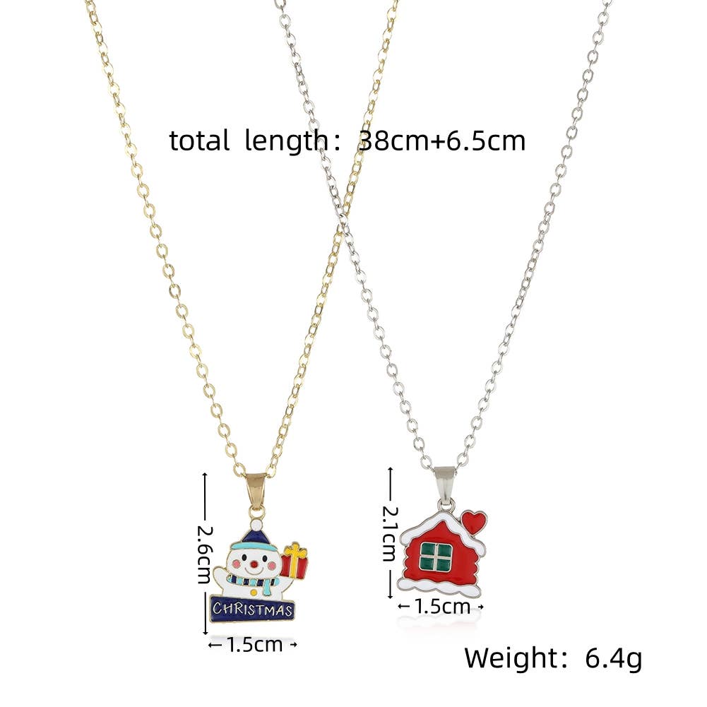 Christmas Cartoon Pendant Necklace_Cwaje2156