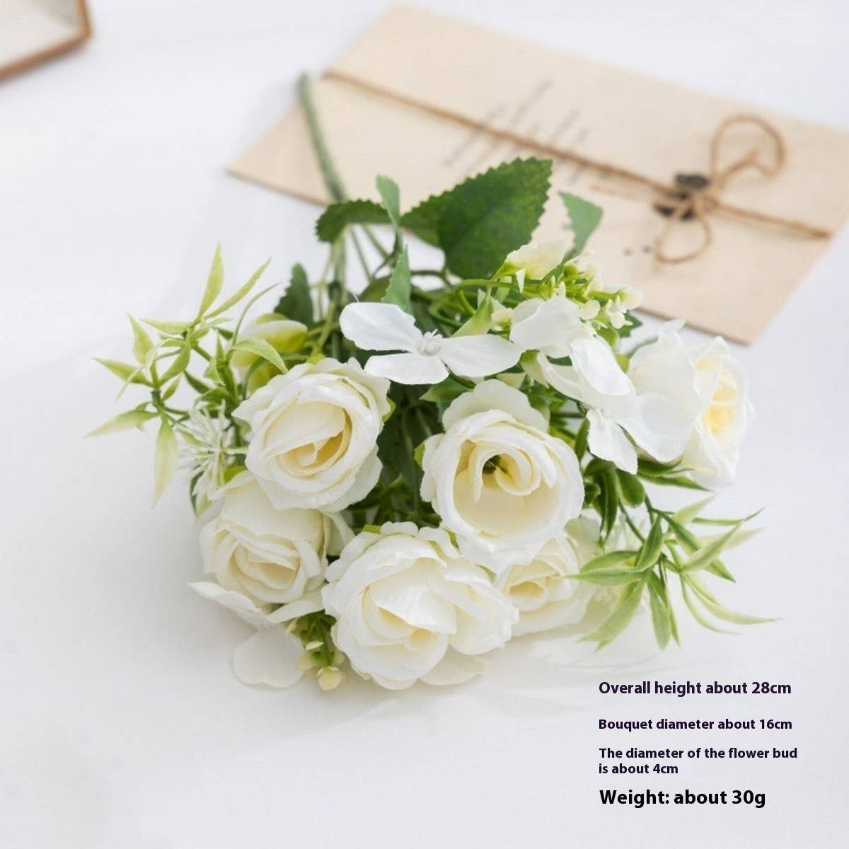 NEW FAUX ELSA ROSE BOUQUET FOR HOME DECOR_CWMM6583