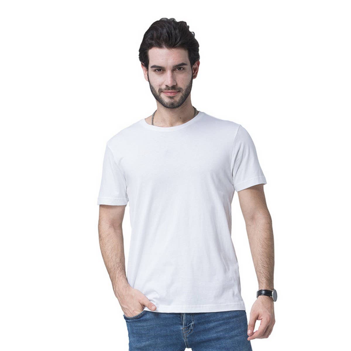 170G SLIM FIT COTTON CREWNECK TEE UNISEX BASIC SHIRT