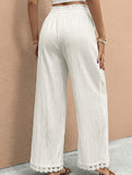 Lace Patch Straight Pants_CWBLP01683