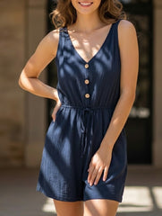 V Neck Cami Romper_CWSR00181