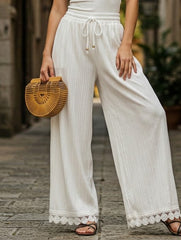 Lace Patch Straight Pants_CWBLP01683