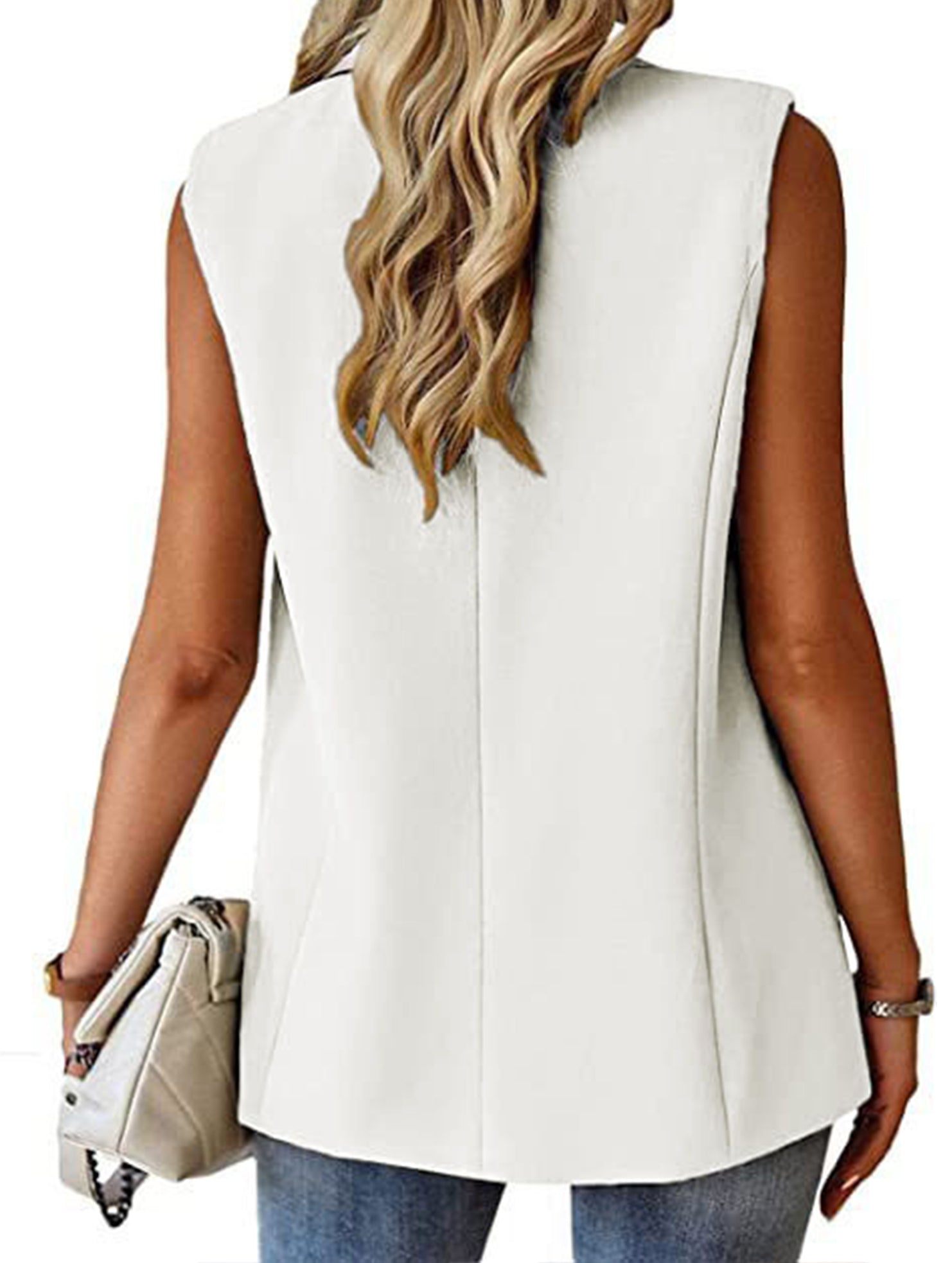 Sleeveless Blazer Vest_CWOBL00294