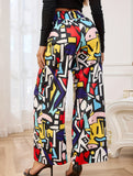 Graffiti Print Wide Leg Pants_CWBLP01678