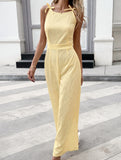 Floral Jacquard Cami Jumpsuit_CWSJS00509