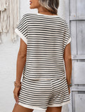 Short Sleeve Top Shorts Set_CWSS01494