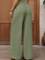 Elastic Waist Straight Pants_CWBLP01684