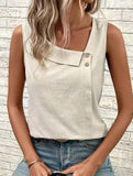 One Shoulder Sleeveless Tee_CWTTSL00256