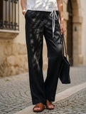 Linen High Waist Straight Pants_CWBLP01687