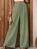 Elastic Waist Straight Pants_CWBLP01684