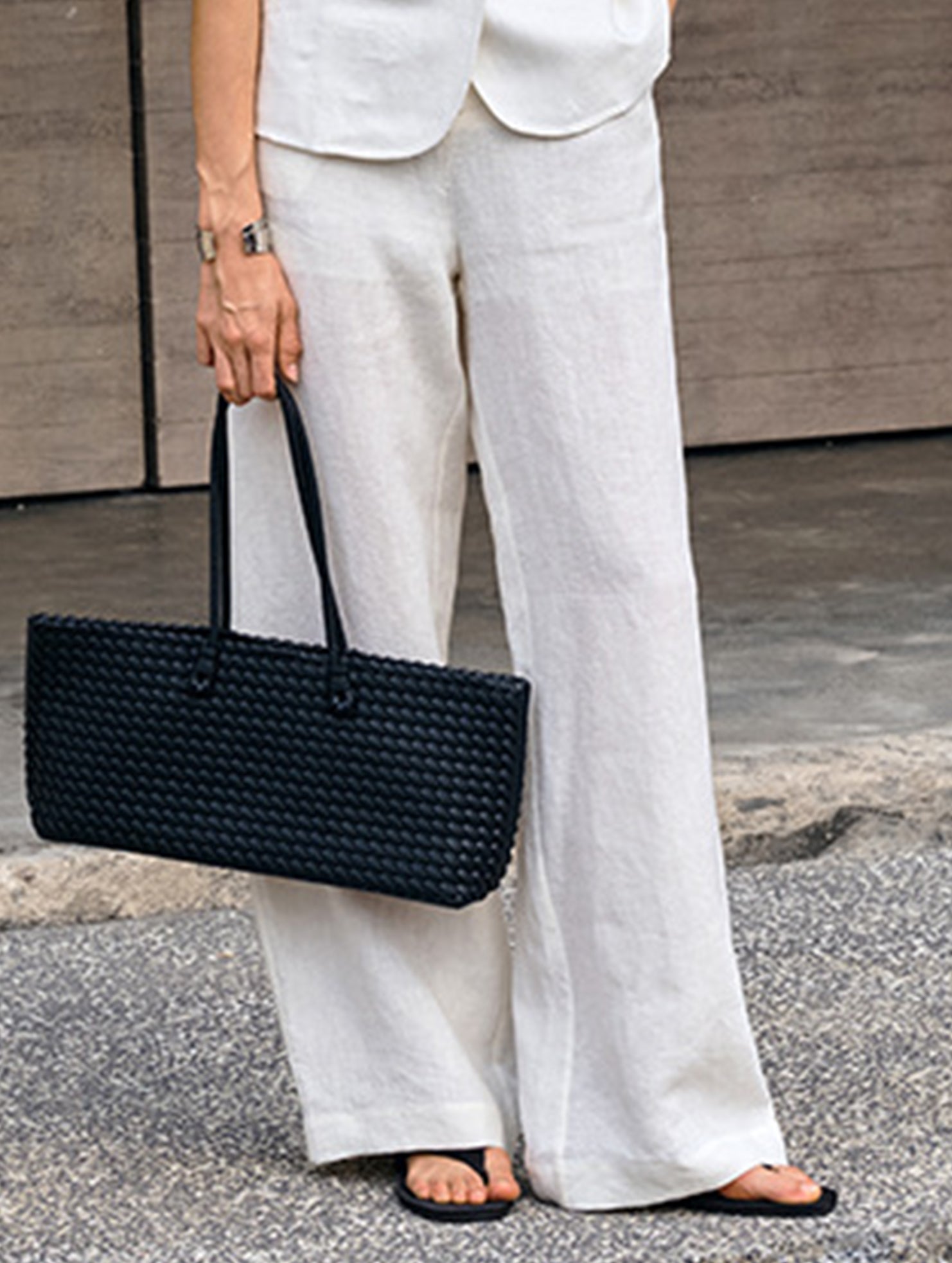 Linen High Waist Straight Pants_CWBLP01687