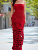 Chic Beach Strapless Crochet Maxi Dress – Resort Ready Summer Style