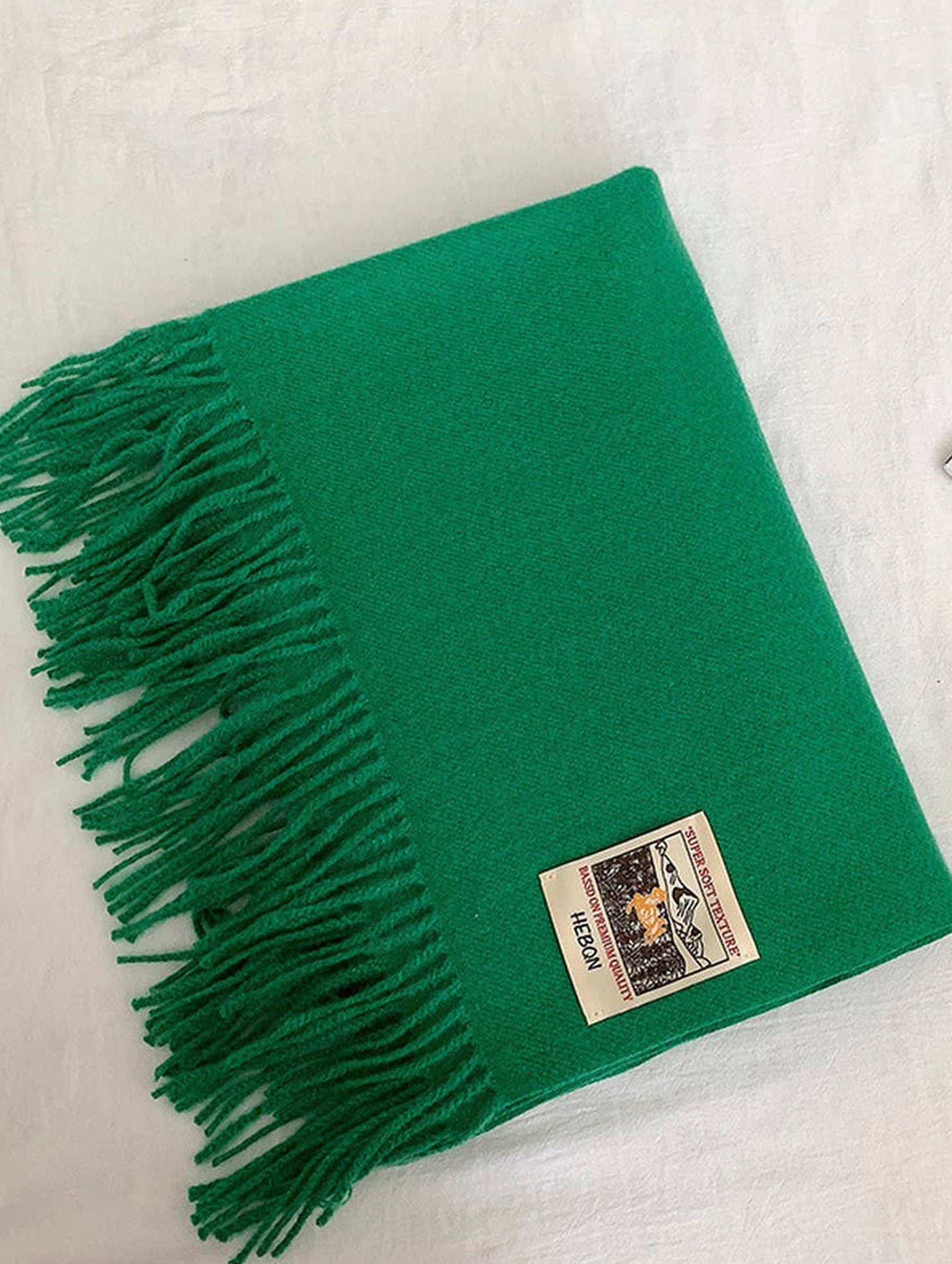 SOLID COLOR FAUX CASHMERE SCARF WINTER WRAP_CWASC2303