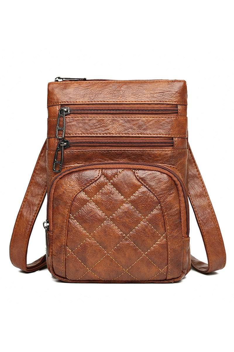 RETRO SOFT LEATHER MESSENGER BAG