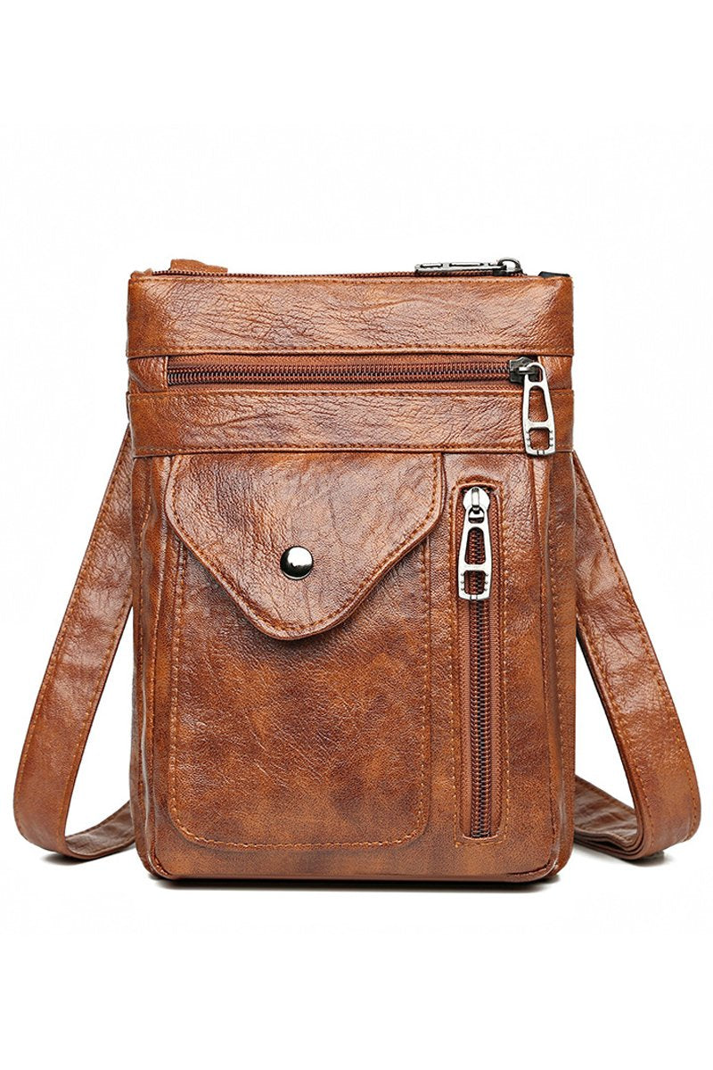 RETRO SOFT LEATHER MESSENGER BAG