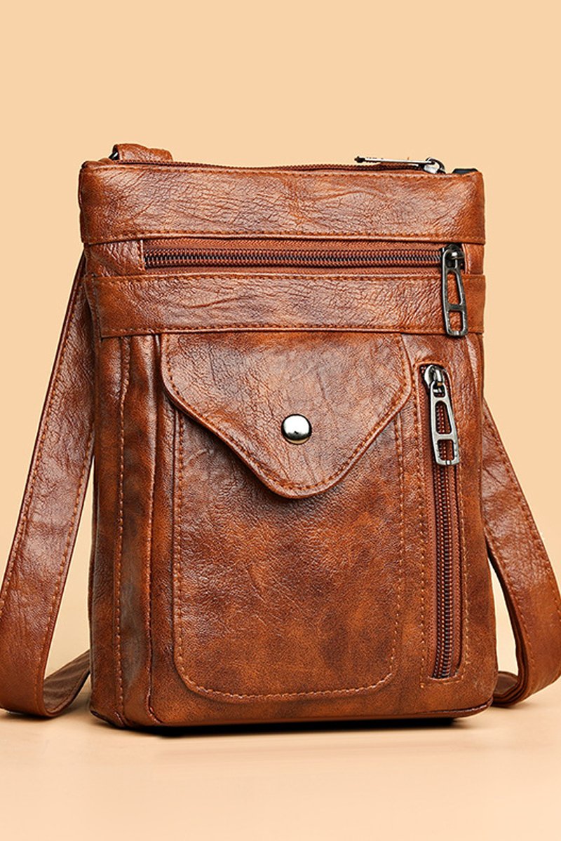 RETRO SOFT LEATHER MESSENGER BAG