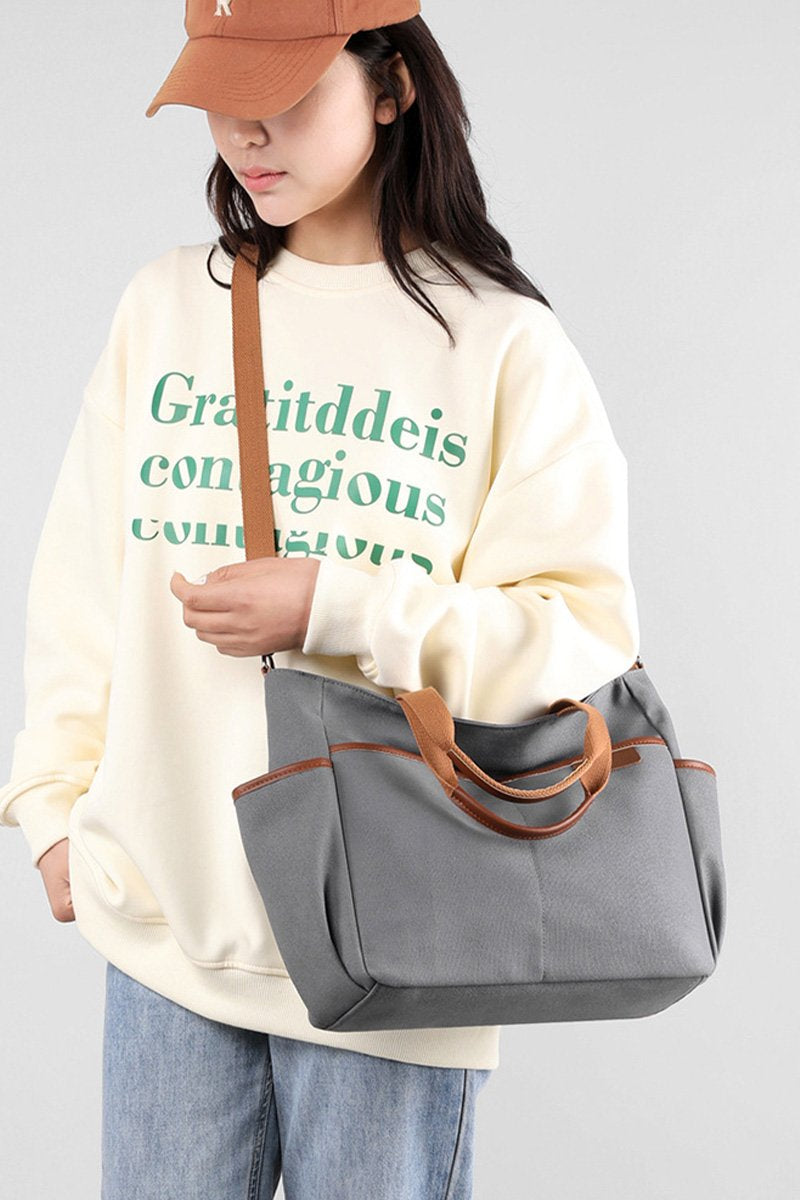 STORAGE POCKET LARGE CANVAS MESSENGER BAG