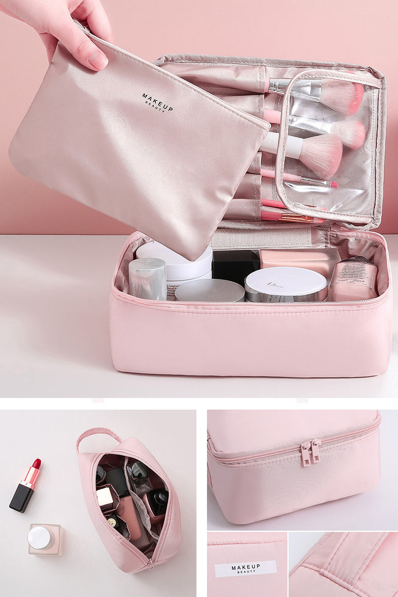 2SET LARGE CAPACITY PORTABLE COSMETIC BAG