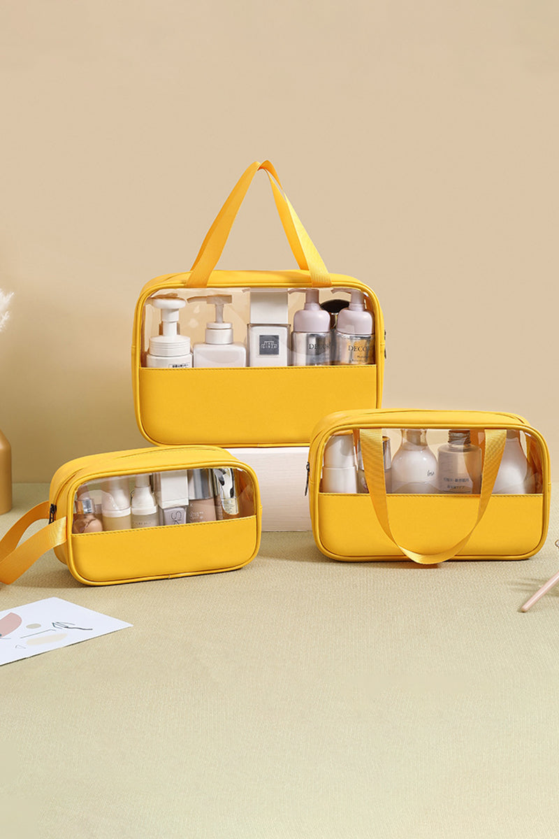3SET PORTABLE TRANSPARENT WATERPROOF WASH BAG SETS
