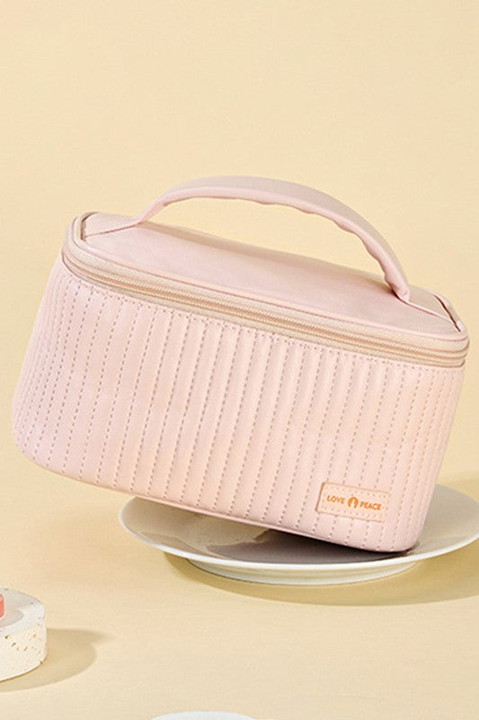 SOLID COLOR SQUARE MAKEUP BAG