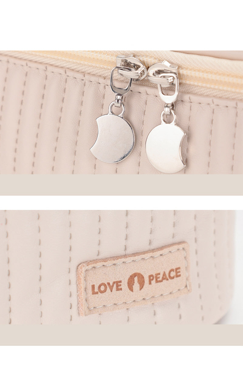 SOLID COLOR SQUARE MAKEUP BAG