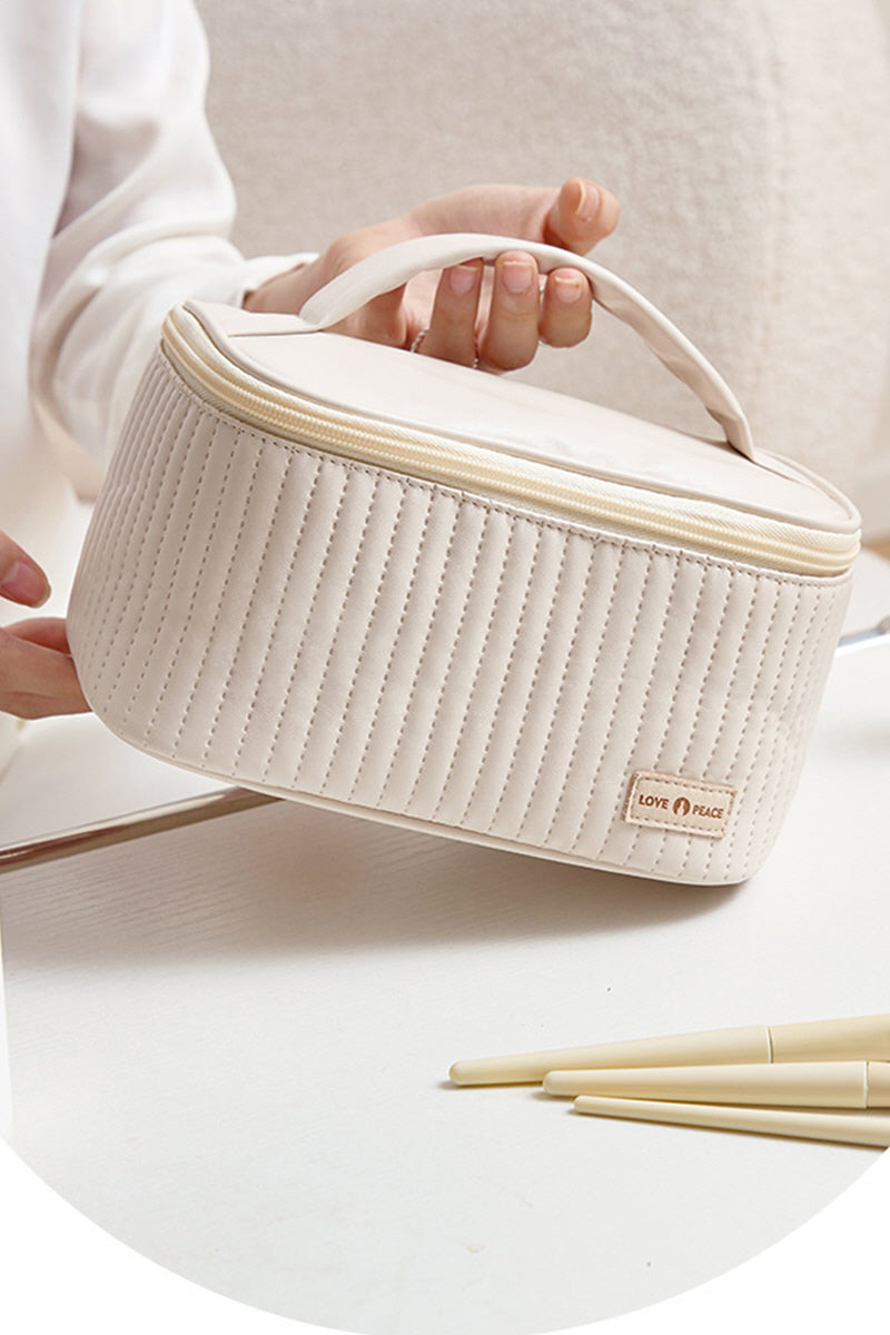 SOLID COLOR SQUARE MAKEUP BAG