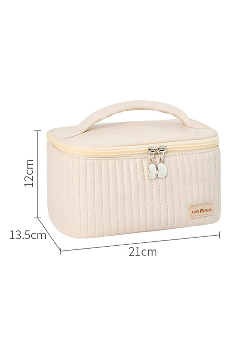 SOLID COLOR SQUARE MAKEUP BAG