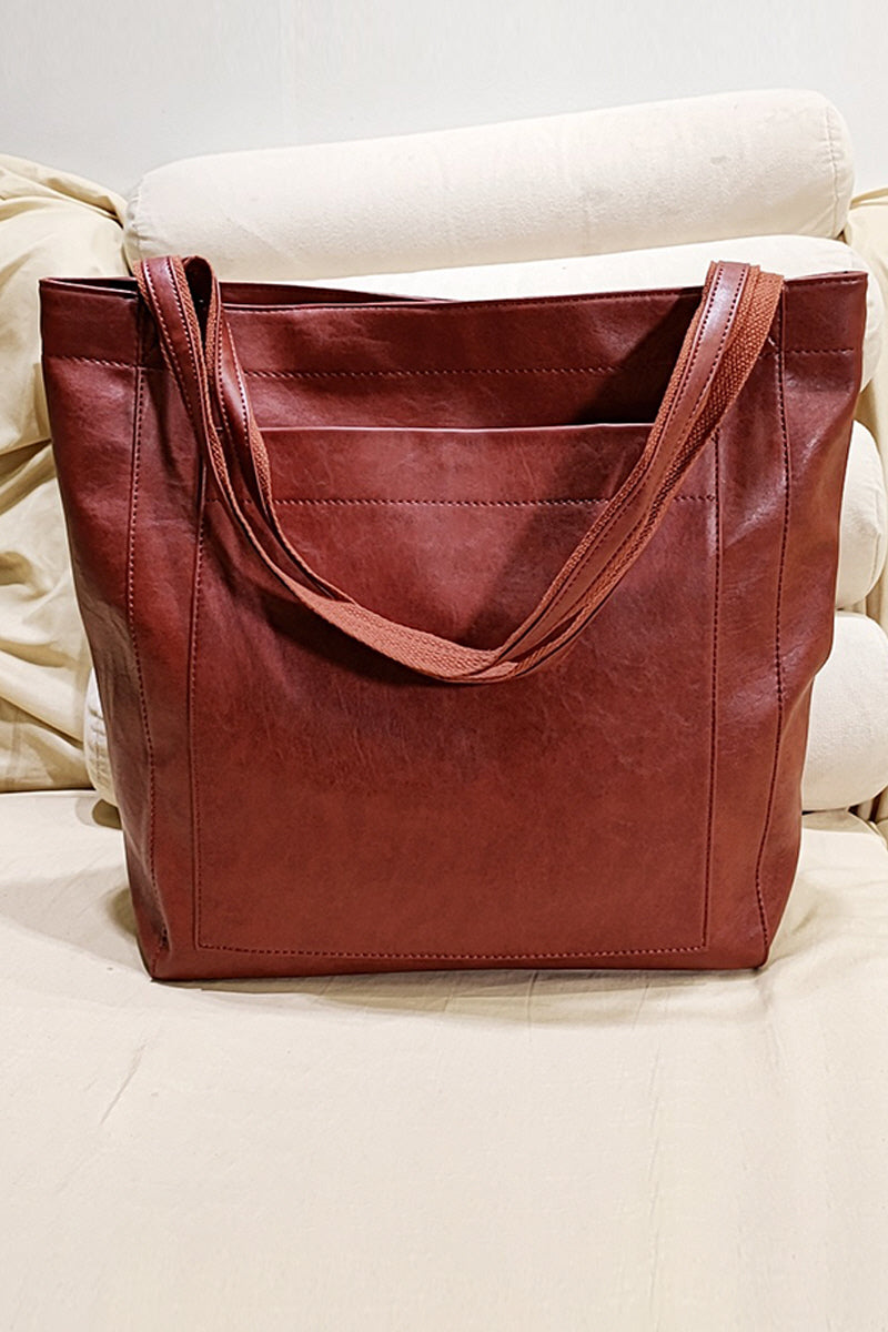 WOMEN SOFT PU LEATHER TOTE BAG