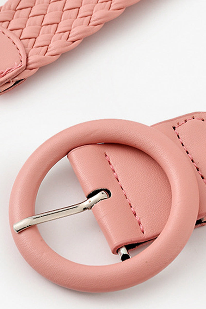 ROUND BUCKLE WOVEN BELT