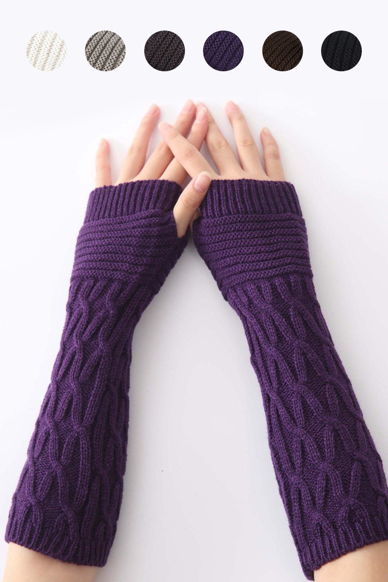 WINTER SOLID KNIT TRENDY HAND WARMERS