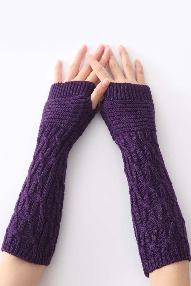 WINTER SOLID KNIT TRENDY HAND WARMERS