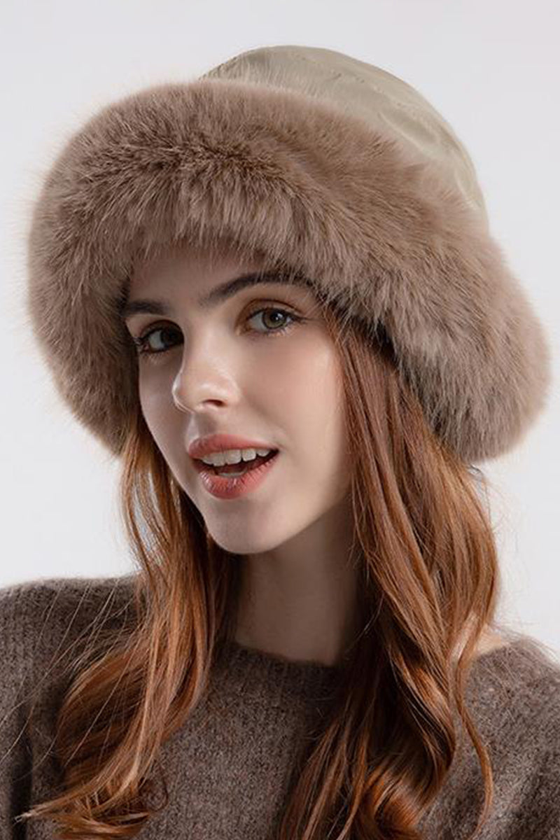 WOMEN WINTER FASHION PLUSH BUCKET HAT