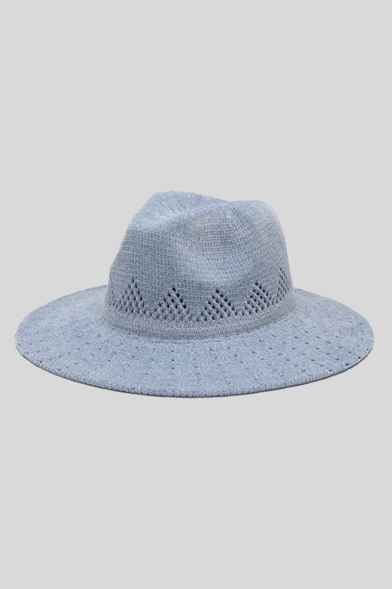 WOMEN WINTER RETRO JAZZ OPENWORK COWBOY HAT